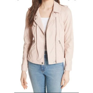 Rebecca Taylor Leather Moto Jacket Size 6 Nude